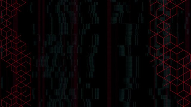 Abstract digital technology background with binary code pattern and futuristic light design