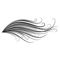 Fototapeta premium Elemental Silhouette of a Strong Gust of Wind