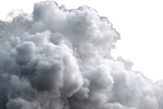 smoke from the clouds