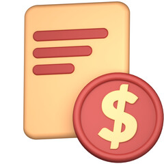 Paid Articles 3D Illustration