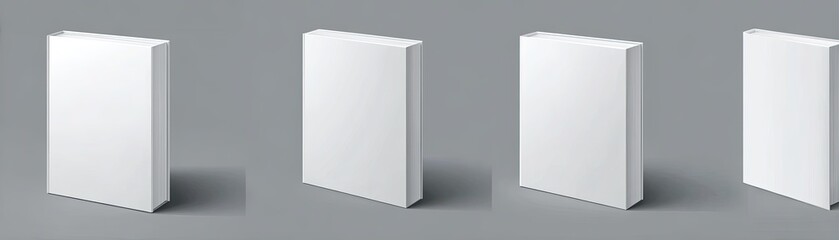 White Modular Blocks on Gray Background