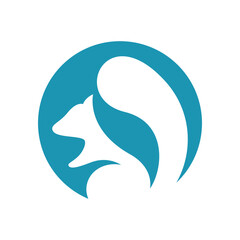 cute and simple squirrel logo design