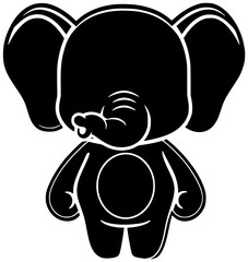 elephant illustration animal silhouette wildlife logo nature icon wild outline safari cartoon africa mammal african big jungle zoo cute shape with vector graphic background