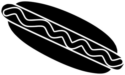 hotdog illustration food silhouette snack logo sausage icon meal outline fast sandwich dog fast food food mustard meat american hot shape with vector graphic background