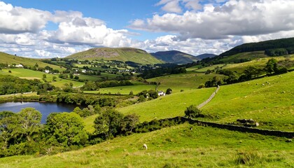 Fototapeta premium Panoramic rural landscape