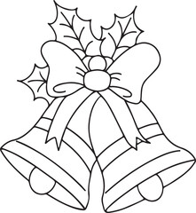christmas bells with ribbon