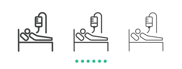 Patient icon. Thin line icon vector