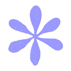 Simple Hand-Drawn Floral Star Shape
