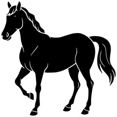 animal illustration horse silhouette nature logo farm icon cute outline pattern brown cartoon stallion equine domestic art fabric decorative shape women vector graphic background