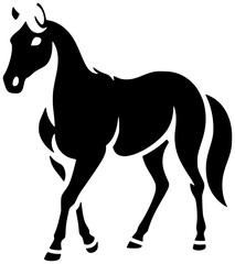 animal illustration horse silhouette nature logo farm icon cute outline pattern brown cartoon stallion equine domestic art fabric decorative shape women vector graphic background