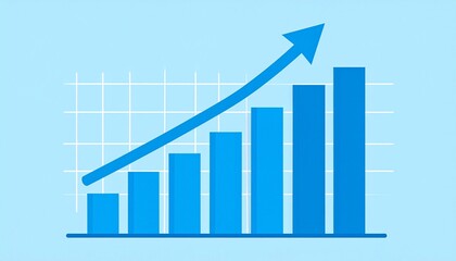 Business growth chart with upward arrow indicating success and market increase, a financial concept AIzaSyClPJ0XRC-nu8GkvNTzMe5e9SBIdu4I2DE