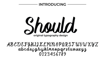 Should - Elegant Script Font for Smooth Handwritten Design and Creative Typography