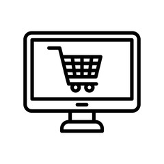 Ecommerce Icon Vector Illustration Line Version
