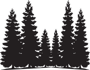 christmas trees vector