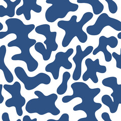Abstract Blue Blob Pattern