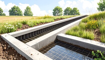 Landscape water channel