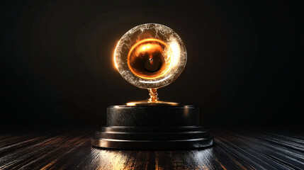 Grammy Award on isolated with white highlights