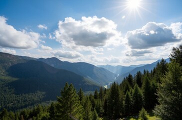 Fototapeta premium clouds over the mountains