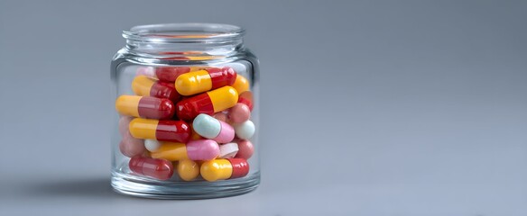 The prescribed dose of medication sits quietly in a clear glass container bringing hope.