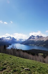 Obraz premium mountain landscape with lake and mountains