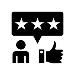 Review Icon Vector Illustration Glyph Version