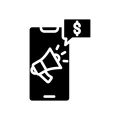 Telemarketing Icon Vector Illustration Glyph Version