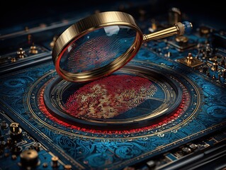 fingerprint magnify lens technology Artificial Intelligence computer