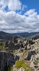 mountain landscape with blue sky