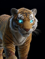 Fototapeta premium Stuffed tiger with blue eyes