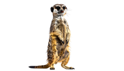 Meerkat PNG, Small Mammal, Transparent Background, African Animal, Cute Wildlife, Standing Meerkat, Desert Animal Illustration, Safari Character