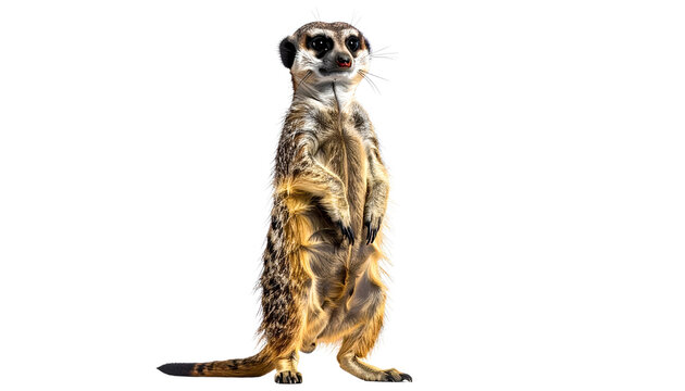 Meerkat PNG, Small Mammal, Transparent Background, African Animal, Cute Wildlife, Standing Meerkat, Desert Animal Illustration, Safari Character - Powered by Adobe