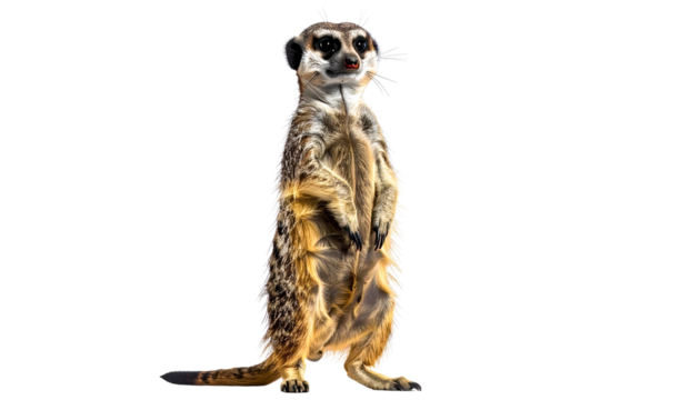 Meerkat PNG, Small Mammal, Transparent Background, African Animal, Cute Wildlife, Standing Meerkat, Desert Animal Illustration, Safari Character