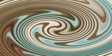 Abstract swirling vortex of earthy tones and serene greens creating a dynamic visual flow and organic texture