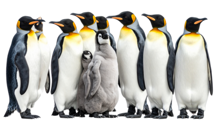 Penguin PNG, Arctic Animal, Transparent Background, Cute Bird, Antarctic Wildlife, Emperor Penguin, Baby Penguin, Winter Bird Illustration, Flightless Bird
