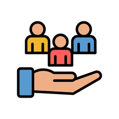 Employee Icon Vector Illustration Color Version