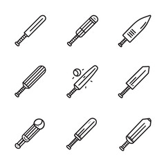 Cricket Bat Line Art Sports Gear Illustration