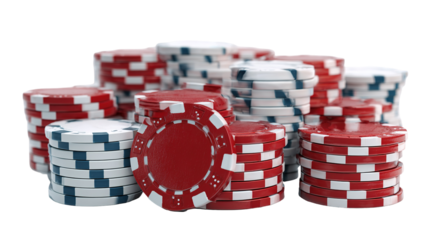 stack of poker chips isolated on transparent background Remove png,