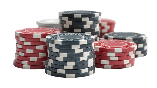 stack of poker chips isolated on transparent background Remove png,