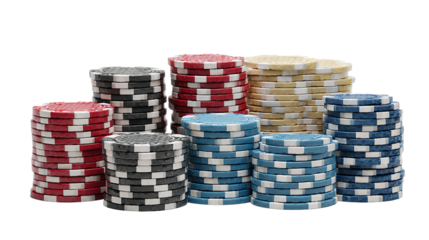 stack of poker chips isolated on transparent background Remove png,