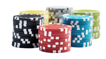 stack of poker chips isolated on transparent background Remove png,