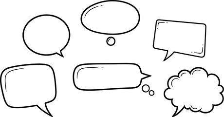 Fototapeta premium Collection of speech and thought bubbles for communication and ideas