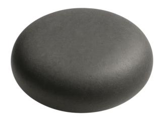 Round massage stone with a matte finish
