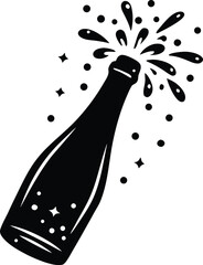  Champagne explosion vector art