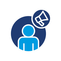 Agent Icon Vector Illustration Blue Version