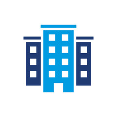 Office Icon Vector Illustration Blue Version