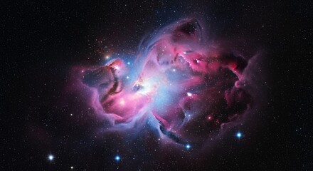 Magnificent celestial display of the Orion Nebula revealing brilliant colors and cosmic structures in the vast expanse of space