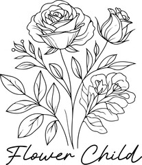 Wildflower child SVG