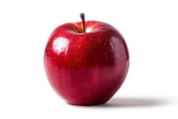 Sliced Red Apple Isolated on White Background