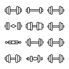 Dumbbell line art strength and fitness