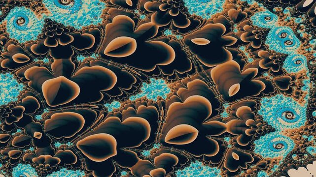 Spiraling tendrils unfold in recursive waves of organic motion